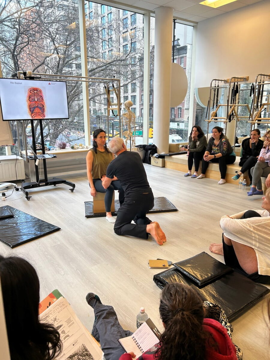 Tom Myers demonstrating for a class